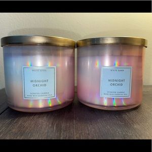 2 BNIB B&BW Midnight Orchid 3 Wick Candles